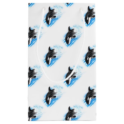 Orca Breaching Kleine Geschenktüte (Rückseite)