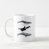 Orca, buckliger Wal und grauer Wal, Kaffeetasse (Links)