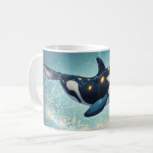 Orca Cartoon Style vibrant Cute Colorfull Kaffeetasse (Vorderseite Links)