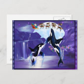 Orca Christmas Postkarte (Vorne/Hinten)