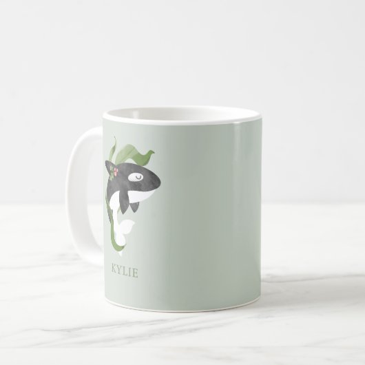 Orca Christmas Tasse (Vorderseite Links)