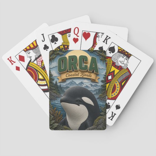 Orca Coastal Fjords POPCUT Spielkarten (Rückseite)