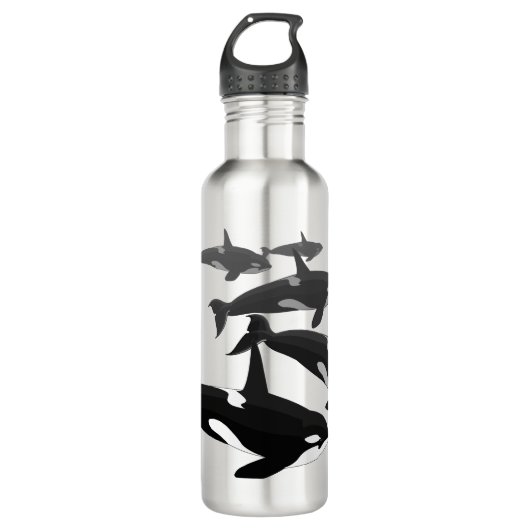 Orca Custom Killer Wal Art Flaschen Trinkflasche (Vorderseite)