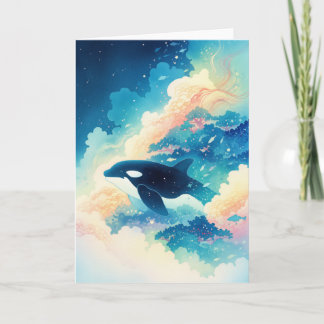 Orca Dancing in den Wellen Karte