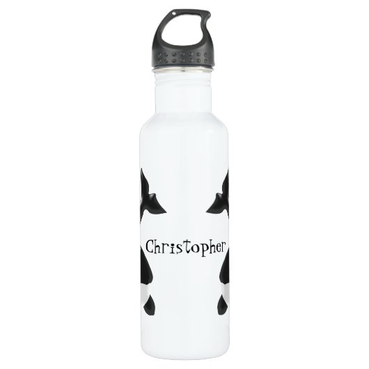 Orca Design einfach Name hinzufügen Trinkflasche (Vorderseite)