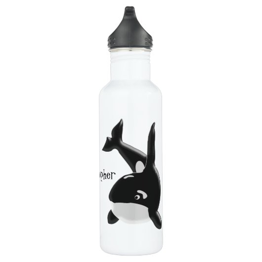 Orca Design einfach Name hinzufügen Trinkflasche (Rechts)