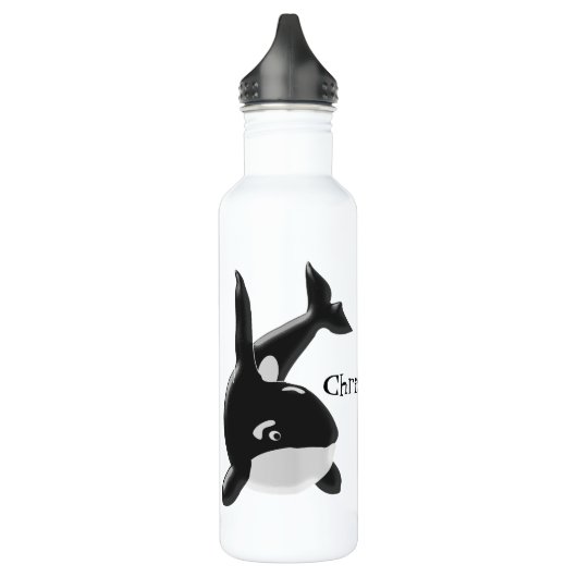 Orca Design einfach Name hinzufügen Trinkflasche (Links)