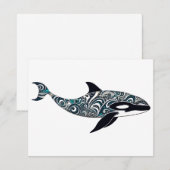 Orca doodle Small Mitteilungskarte (Vorne/Hinten)