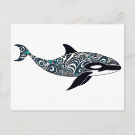 Orca doodle Small Postkarte