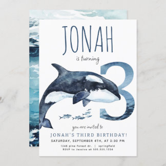 Orca Dritter Geburtstag Einladung