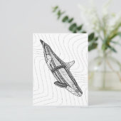 Orca Erwachsene Farbgebung Postkarte (Stehend Vorderseite)