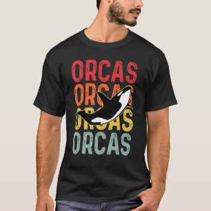 Orca-Familie Vintage Retro Schwertwal-Familie T-Shirt