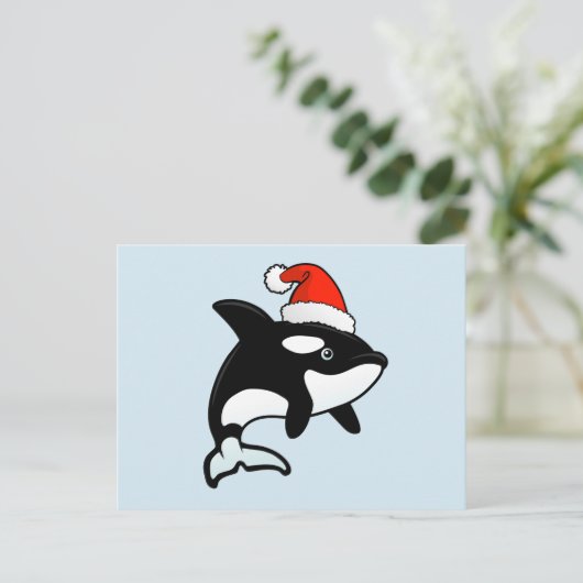 Orca Feiertagspostkarte (Stehend Vorderseite)