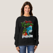 Orca Fisch Lover Xmas Dekorationen Sweatshirt (Vorne ganz)