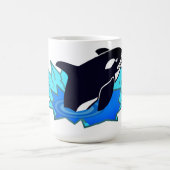 Orca, Fisch, Pinguin-Feind Kaffeetasse (Mittel)