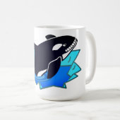 Orca, Fisch, Pinguin-Feind Kaffeetasse (VorderseiteRechts)