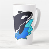 Orca, Fisch, Pinguin-Feind Milchtasse (Rechte Ecke)