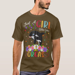 Orca Fish Lover Just A Girl Lieben Orcas Zip Ho T-Shirt