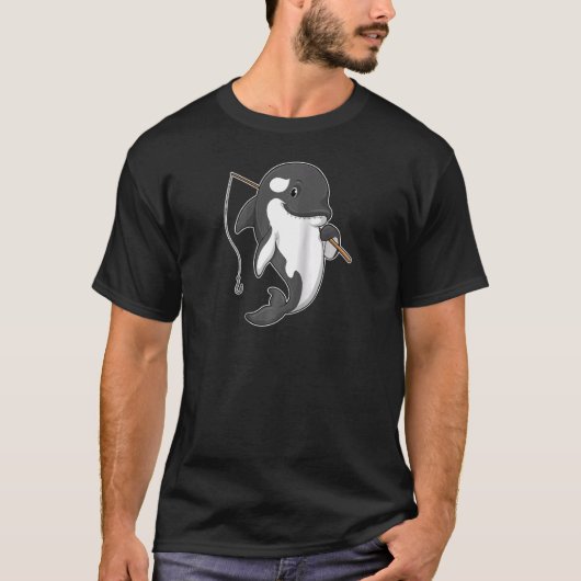 Orca Fishing Fisher Raglan Baseball Te T-Shirt (Vorderseite)