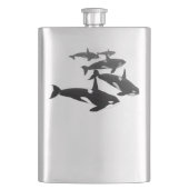 Orca Flask Custom Killer Whale Art Drink Flasche Flachmann (Vorderseite)
