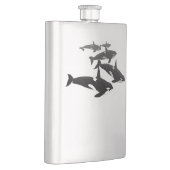 Orca Flask Custom Killer Whale Art Drink Flasche Flachmann (Rechts)
