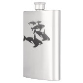 Orca Flask Custom Killer Whale Art Drink Flasche Flachmann (Links)