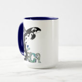 Orca Freedom Art Kaffee Tasse (Vorderseite Links)