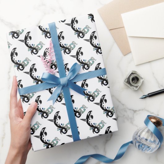 Orca Freedom Art Travel Wrapping Paper Geschenkpapier (Schenken)