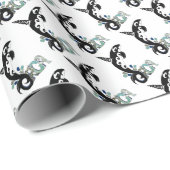 Orca Freedom Art Travel Wrapping Paper Geschenkpapier (Rolleneckpunkt)