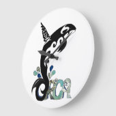 Orca Freedom Kunst Große Wanduhr (Winkel)