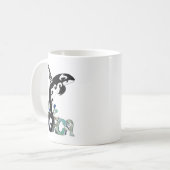 Orca Freedom Kunst Kaffeetasse (Vorderseite Links)