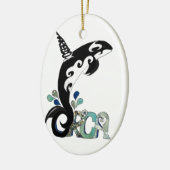 Orca Freedom Kunst Keramik Ornament (Links)
