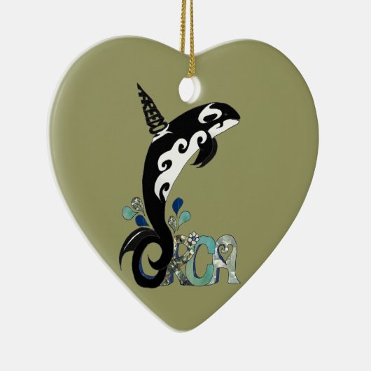 Orca Freedom Kunst Keramikornament (Rechts)