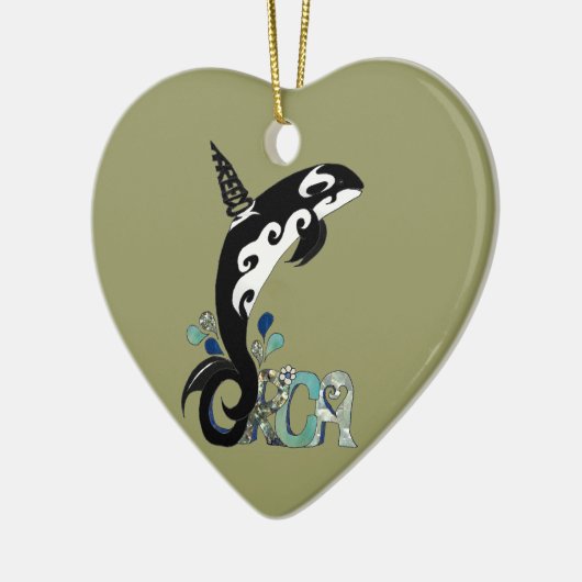 Orca Freedom Kunst Keramikornament (Links)