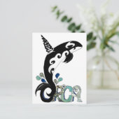 Orca Freedom Kunst Postkarte (Stehend Vorderseite)