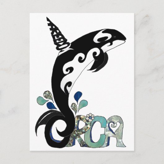 Orca Freedom Kunst Postkarte (Vorderseite)