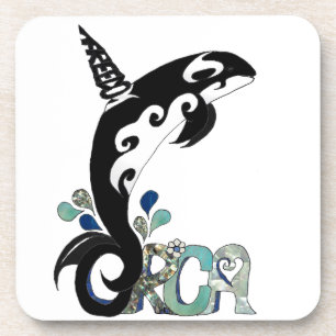 Orca Freedom Kunst Untersetzer