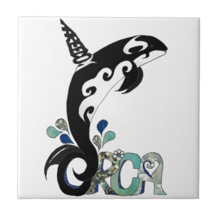 Orca-Freiheitskunst Fliese