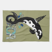 Orca-Freiheitskunst Geschirrtuch (Horizontal)
