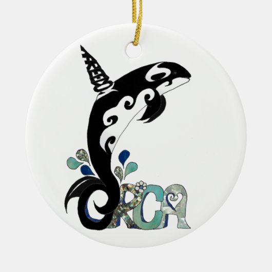 Orca-Freiheitskunst Keramikornament (Vorne)