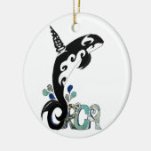 Orca-Freiheitskunst Keramikornament (Links)