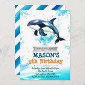 Orca Geburtstagsveranstaltung Einladung (Vorne/Hinten)