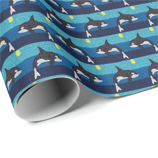 Orca - Geschenkpapier (Rolleneckpunkt)