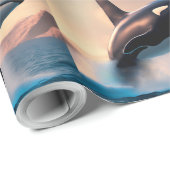 Orca Geschenkpapier (Rolleneckpunkt)