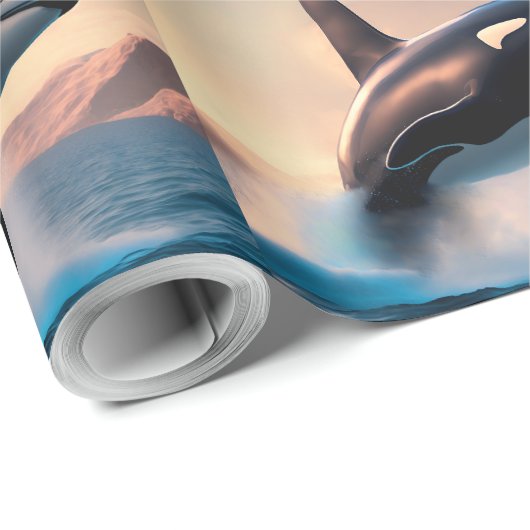 Orca Geschenkpapier (Rolleneckpunkt)