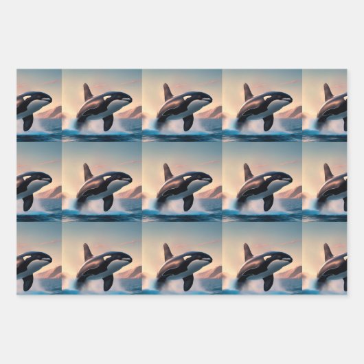 Orca Geschenkpapier Set (Vorderseite 3)