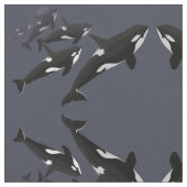 Orca-Gewebe-Mörder-personalisiertes Stoff (Nahaufnahme)