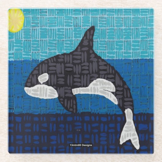 Orca - Glass Untersetzer (Vorderseite)
