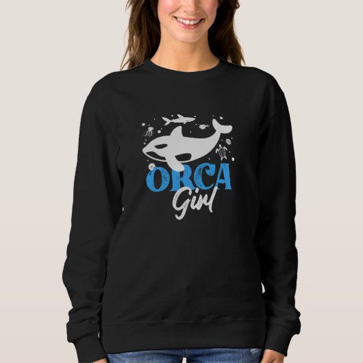 Orca Grafik Für Frauen Mädchen Kinder Wal Pulli Ho (Vorderseite)