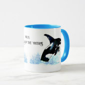 Orca Guardians of the Oceans Wasserfarbe Tasse (VorderseiteRechts)